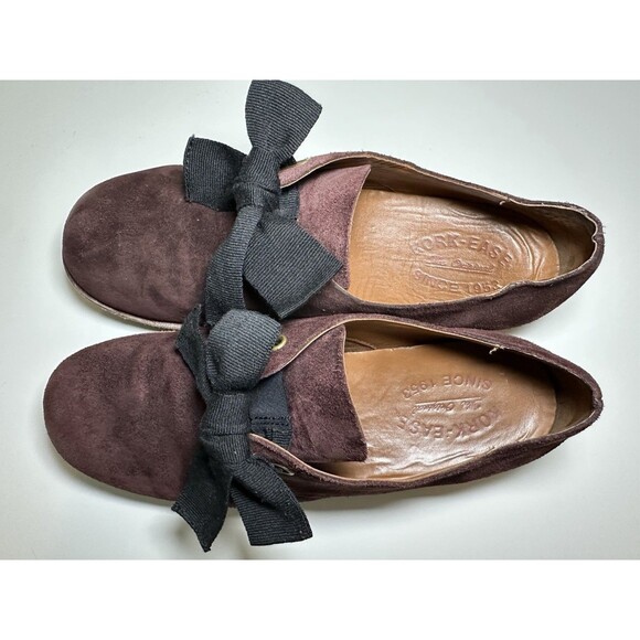 Kork-Ease Women Beryl Oxford Slip On Shoes Suede Burgundy Big Bow Retro SIZE 7.5 - Picture 7 of 12